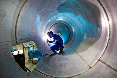 Kaynakçı bitki işyerinde