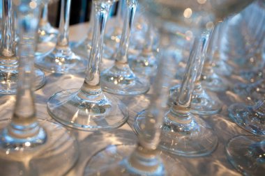 Gözlük ve alkol için hazırlanan cam