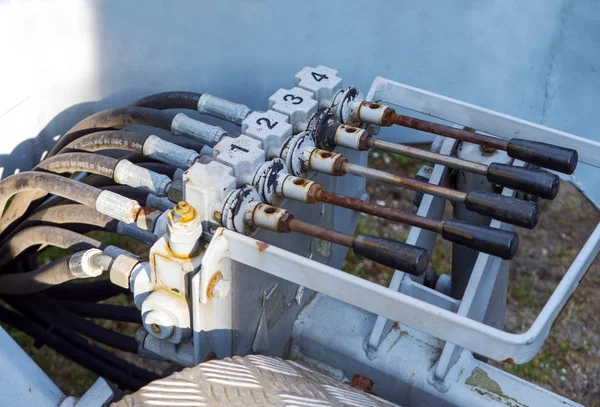 Hydraulische Stellantriebssteuerung für Baumaschinen — Stockfoto