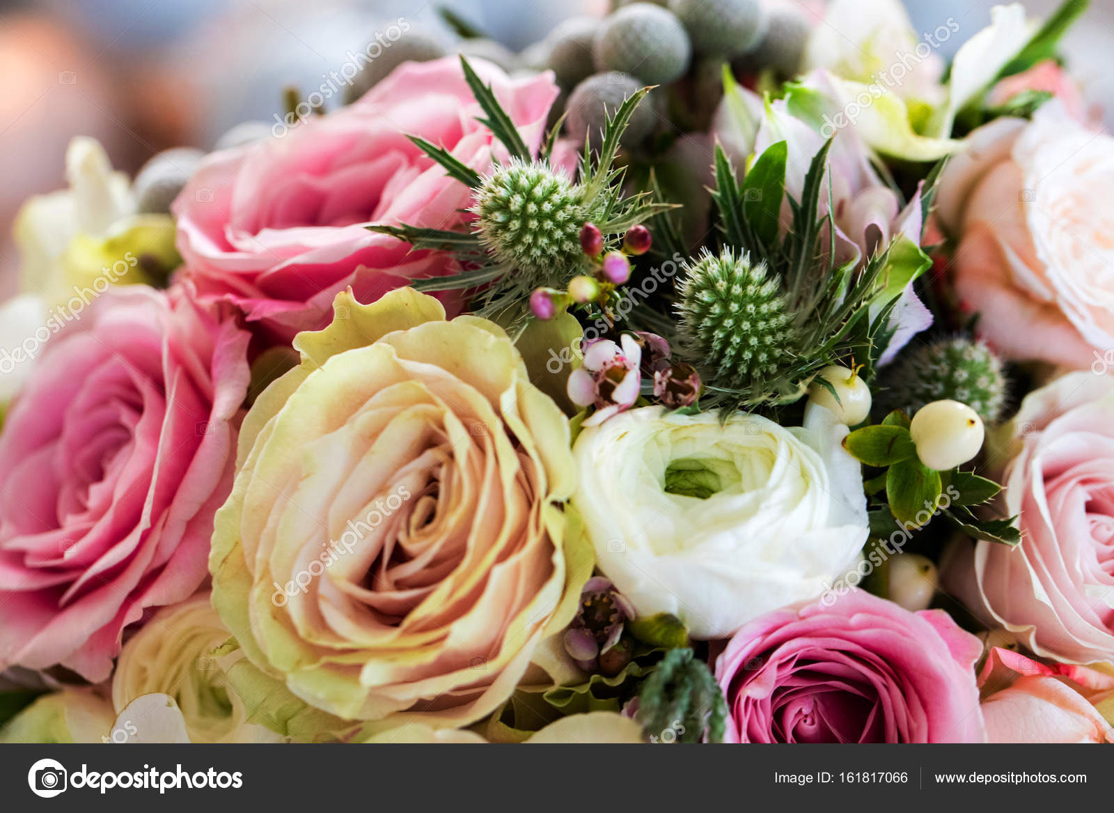 Composition De Bouquets De Mariage De Fleurs Photographie
