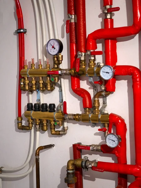 Domestic central heating installation — Stock Image Domestic central heating installation Royalty Free Stock Images