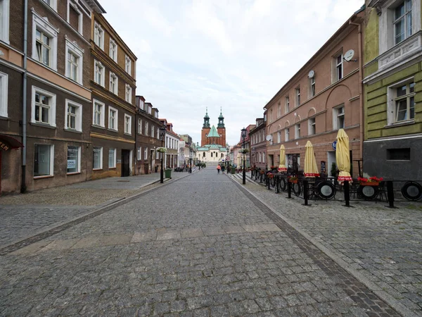 Den Monumentala Gotiska Katedralen Gniezno Platsen För Kröning Första Polska — Stockfoto