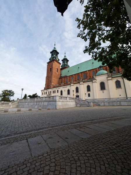 Monumentale Cathédrale Gothique Gniezno Est Lieu Couronnement Des Premiers Rois — Photo