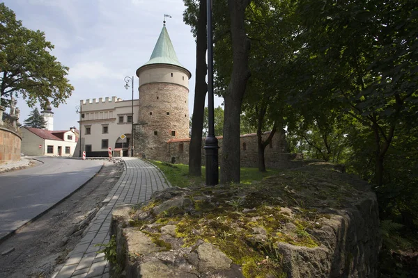 Biecz Obranné Hradby Věže Zbytky Budov Středověkého Města — Stock fotografie