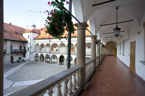 Niepoomice 'deki Rönesans kraliyet kalesinin manzarası