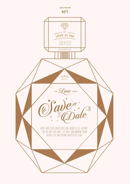 Flacon de parfum avec texte — Image vectorielle