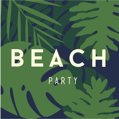 Yaz plaj partisi şablonu.