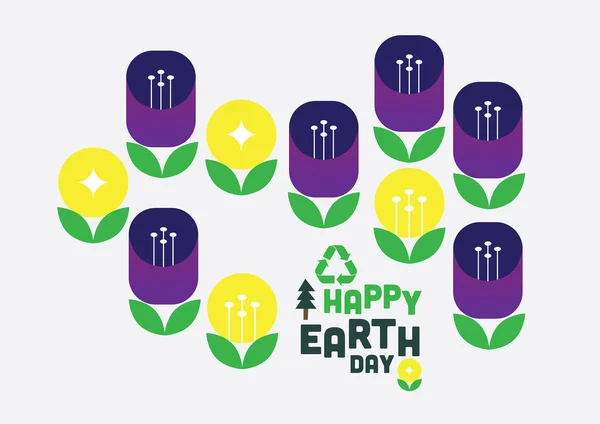 Happy earth day awareness poster — Stock Vector