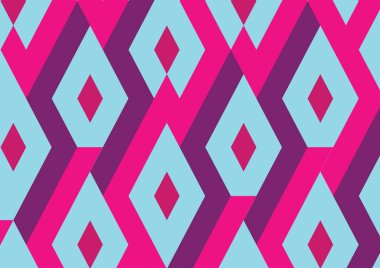 Geometrik eşkenar dörtgen desensiz 