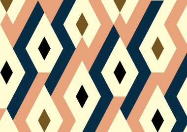 Geometrik eşkenar dörtgen desensiz 