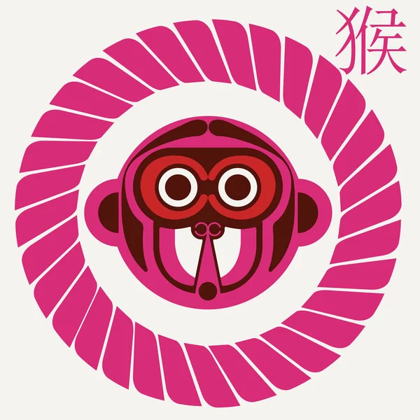 Máscara de macaco chinês Opera — Vetor de Stock
