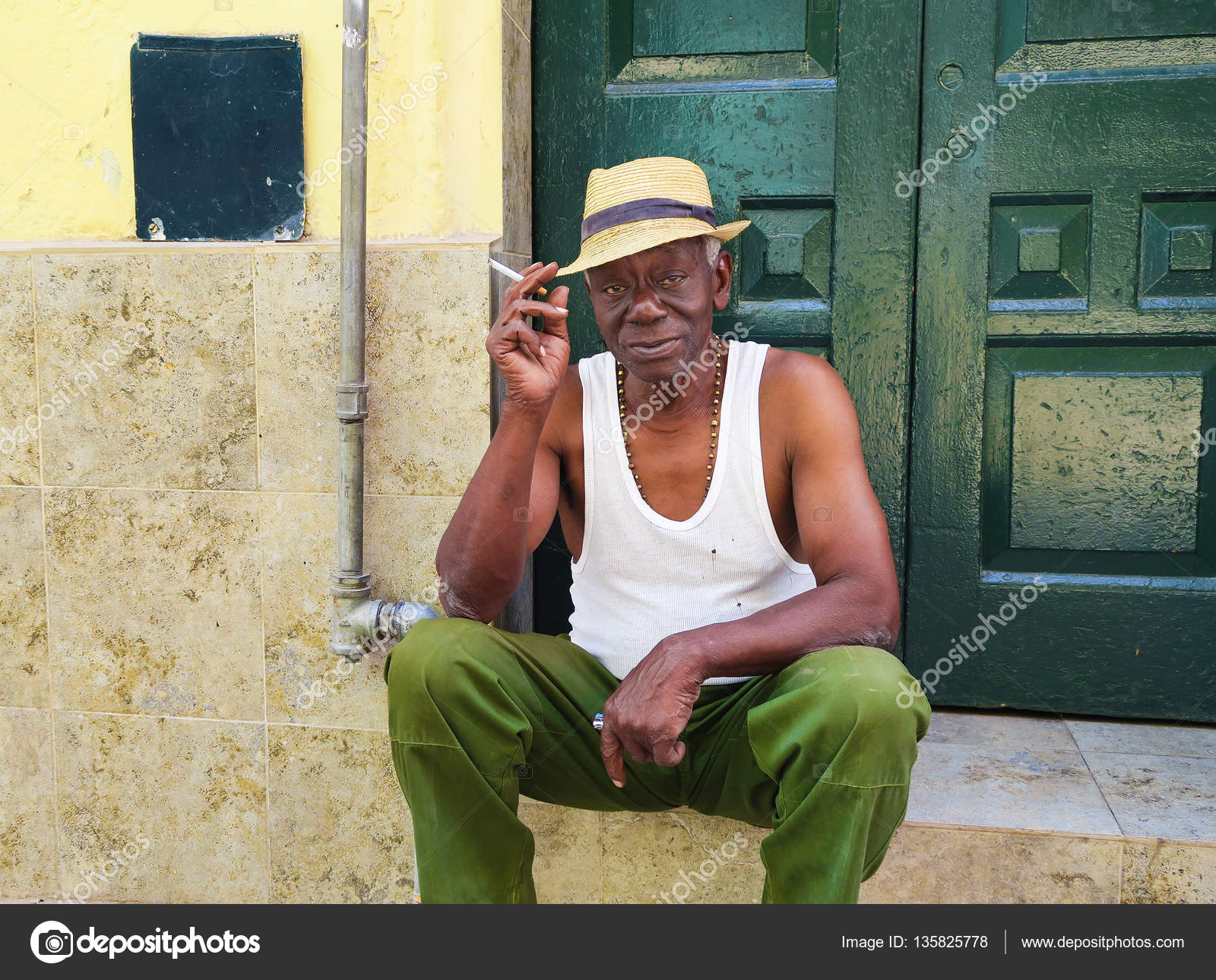 Cuban same straw fedora