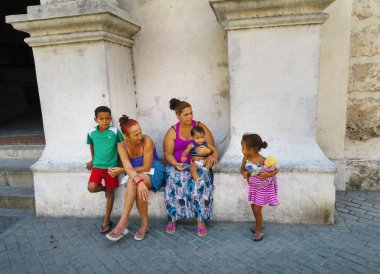 Havana'da Kübalı aile