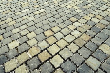 bir antik cobblestoned şehir kaldırım