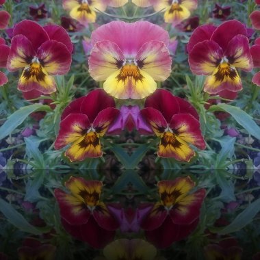 güzel viola üç renkli heartsease büyüyen çiçek ve çiçek açan 