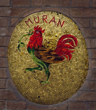 Murano horoz horoz mozaik tuğla duvar 