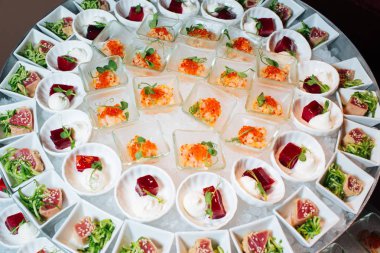 Harika bir Restoran, canaps ve çeşitli atıştırmalıklar yemek Hizmetleri