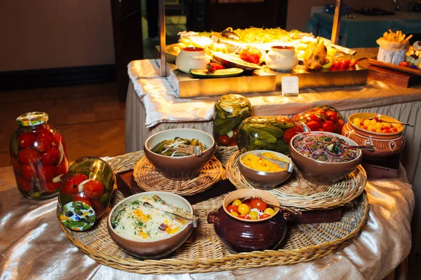 Great catering in a restaurant, canaps and various snacks