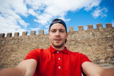 Yakışıklı olan dağlar, Rusya selfie Sudak yapma