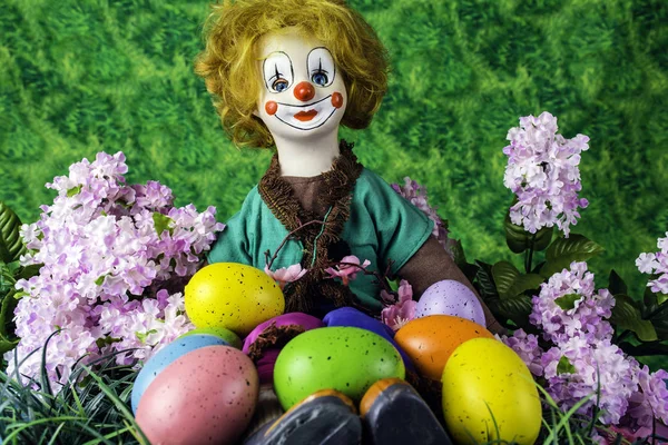 Bambola pagliaccio di Pasqua — Foto Stock