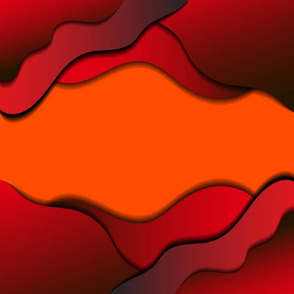 Fondo abstracto rojo con sombras simuladas — Vector de stock