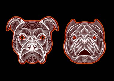 Köpek baş doğrusal logosu