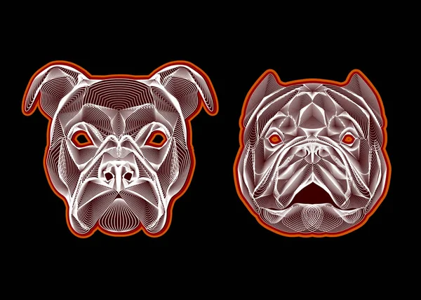 Köpek baş doğrusal logosu