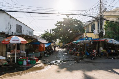 Yerel çiftçilerin taze ürünler ve çiftçi ürünler gün piyasa satış