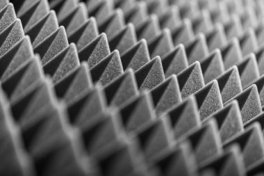 Müzik stüdyosu için gri akustik köpük piramidi