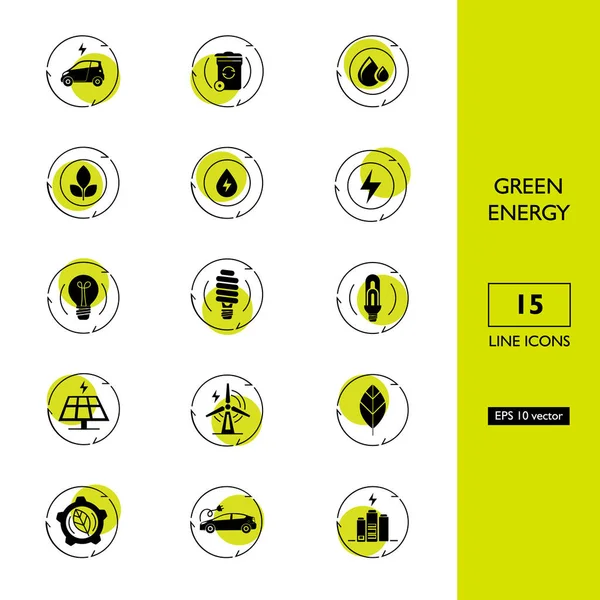 Set van ecologische pictogrammen — Stockvector