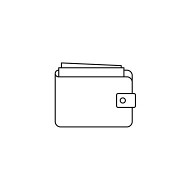 Vektör ince çizgi simgesini bir çanta