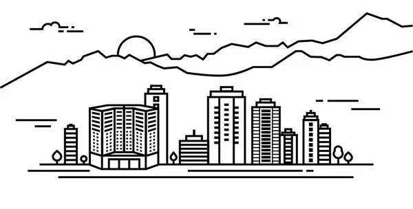 Cidade skyline ilustração — Vetor de Stock