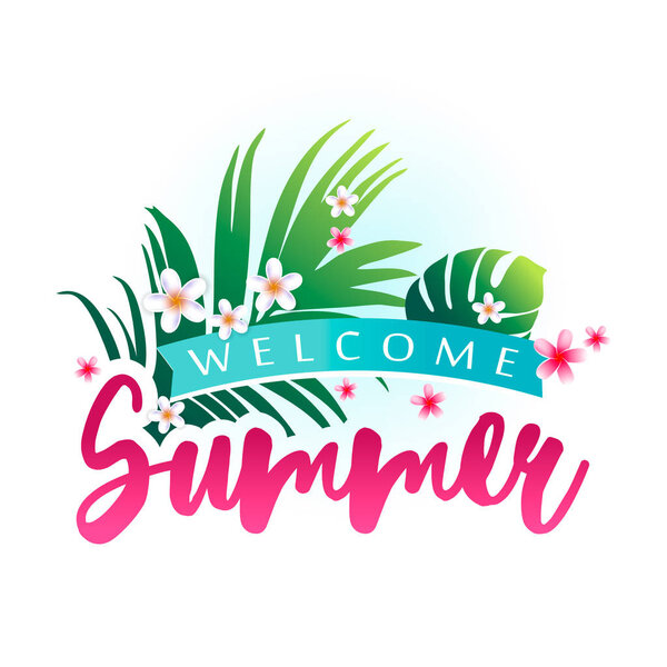 Summer banner vector illustration