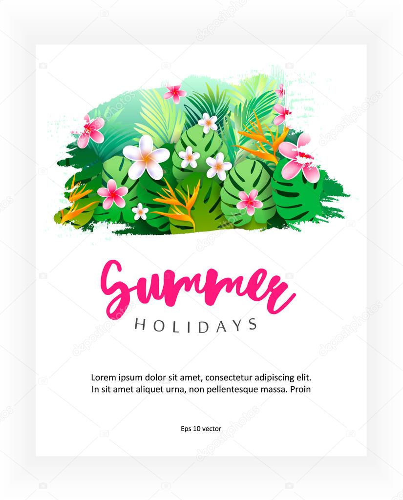 Tropical summer colorful background