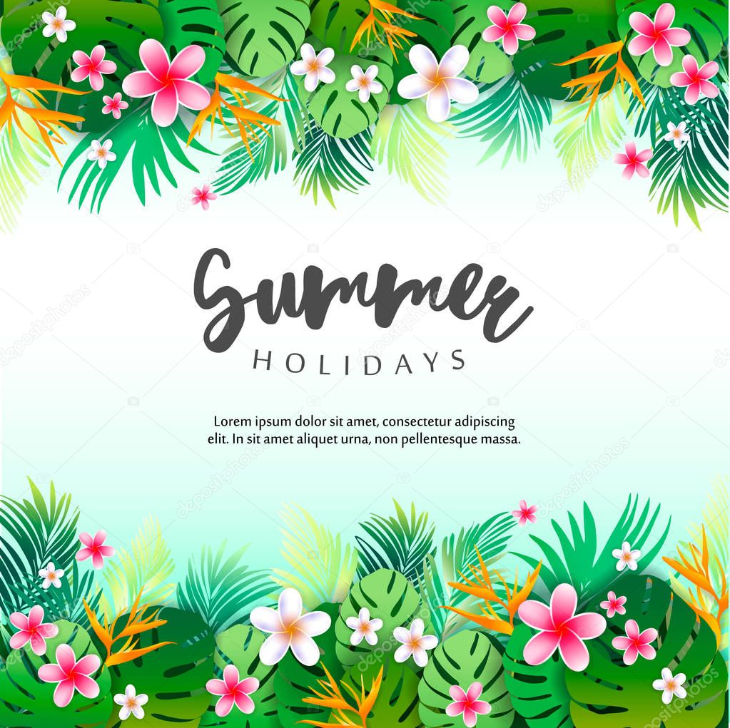 Tropical summer colorful background