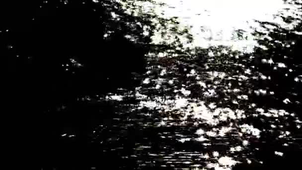 Le reflet du soleil dans l'eau, l'éblouissement du soleil à la surface de la mer, la mer Noire — Video