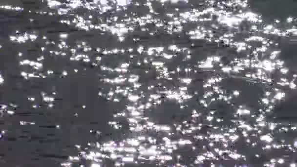 Die Reflexion der Sonne im Wasser, der Sonnenschein auf der Oberfläche des Meeres, das schwarze Meer — Stockvideo