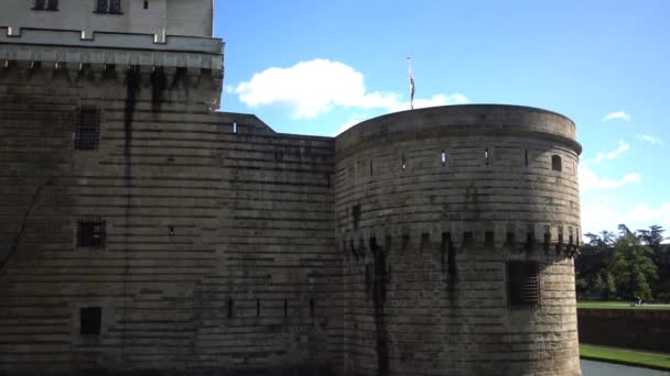 Francia Nantes Septiembre 2017 Castillo Des Ducs Bretagne Castillo Los — Vídeo de stock