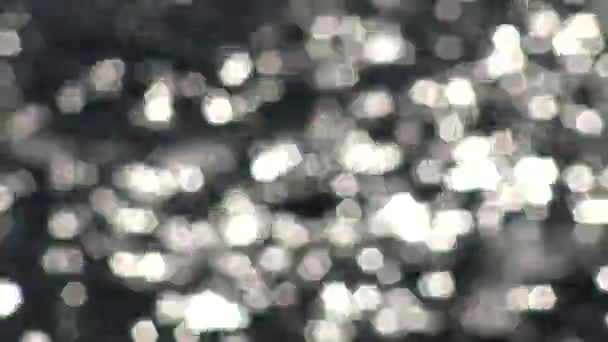 Bokeh Brilho Sol Refletido Partir Superfície Água Dia Ensolarado Verão — Vídeo de Stock