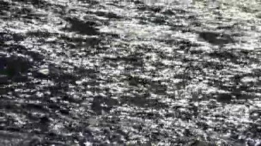 Bokeh güneş parlamayı güneşli yaz günü, bulanık arka plan su su yüzeyinden yansıtılır. Güneş parlamayı su. 