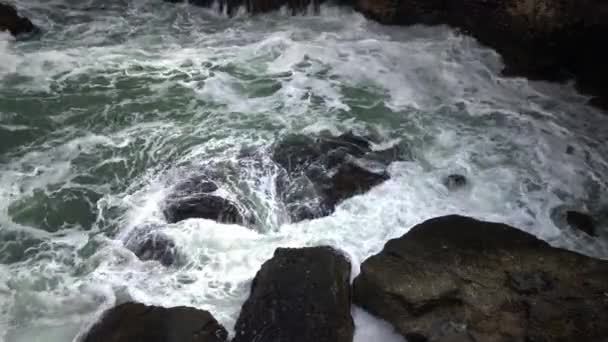 Tempête Sur Mer Dans Mer Noire Côte Pierre Bulgarie Près — Video