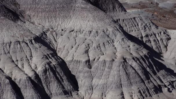 Deserto Dipinto Una Giornata Sole Diverse Rocce Sedimentarie Argilla Lavata — Video Stock