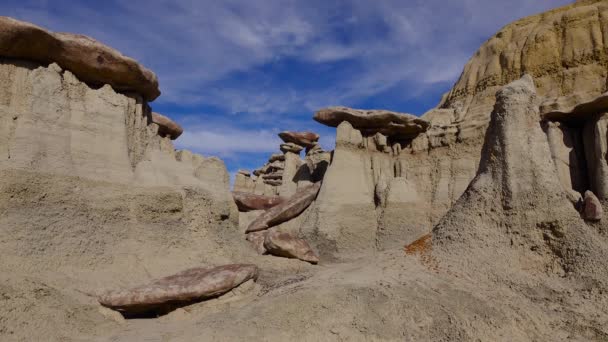 Felsformationen Shi Sle Pah Wash Wilderness Study Area New Mexico — Stockvideo
