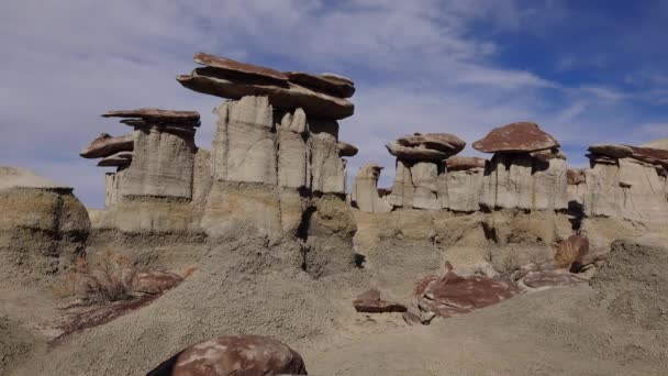 Rotsformaties Het Shi Sle Pah Wash Wilderness Study Area New — Stockvideo