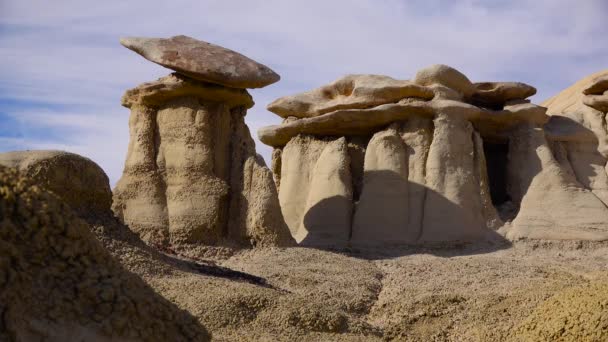 Felsformationen Shi Sle Pah Wash Wilderness Study Area New Mexico — Stockvideo