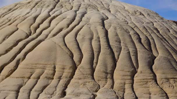 Rocha Sedimentar Argila Lavável Água Formações Rochosas Shi Sle Pah — Vídeo de Stock