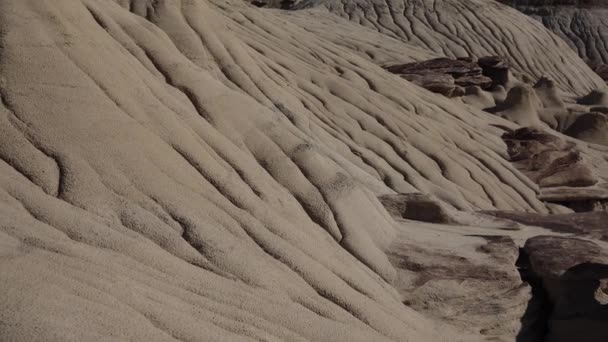 Rocha Sedimentar Argila Lavável Água Formações Rochosas Shi Sle Pah — Vídeo de Stock