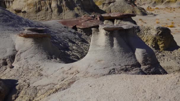 Dziwne Formacje Piaskowca Powstałe Wyniku Erozji Shi Sle Pah Wilderness — Wideo stockowe