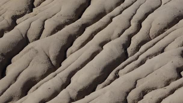 Roca Sedimentaria Arcilla Lavable Con Agua Formaciones Rocosas Shi Sle — Vídeos de Stock
