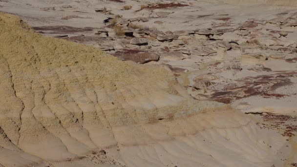 Roca Sedimentaria Arcilla Lavable Con Agua Formaciones Rocosas Shi Sle — Vídeos de Stock